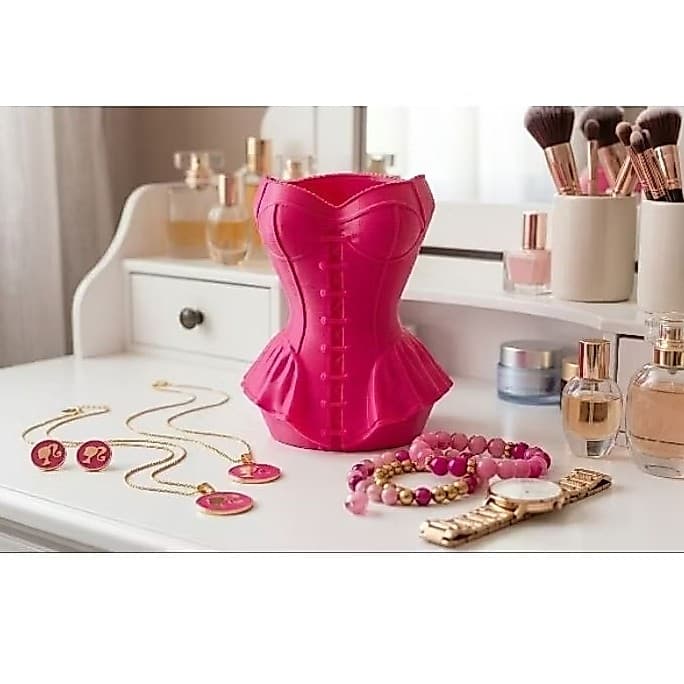 Portas joias da Barbie corselet espartilho Pink