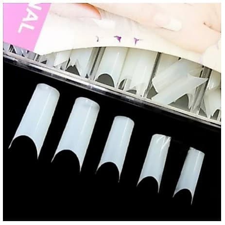 Kit Unhas Tips Curvatura C  | KIT c/100 unhas | Unhas Tips Curvatura C Para Unhas de Gel Alongamento Nail Acrílico