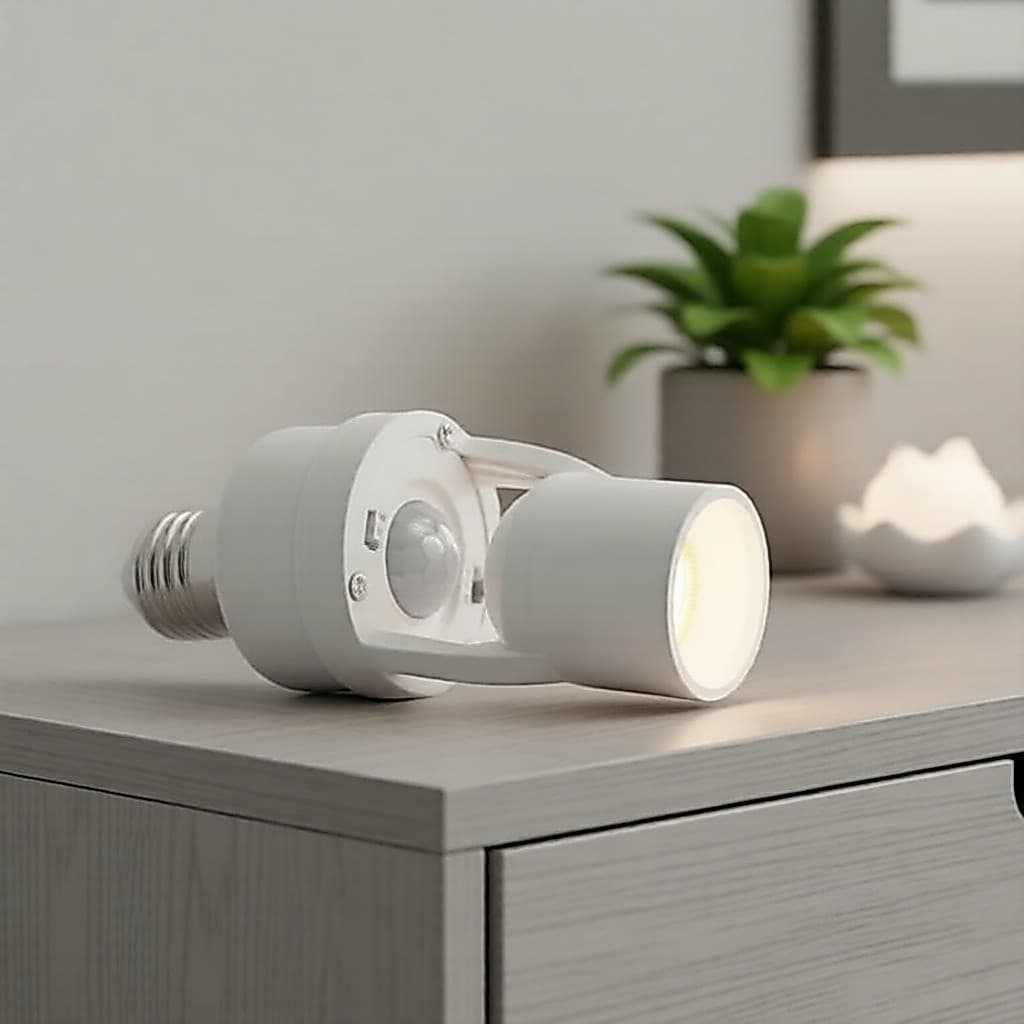 Sensor De Movimento Inteligente Suporte Da Lâmpada 2026 E27 Pir Indução Adaptador Base Conversor Automático Interruptor