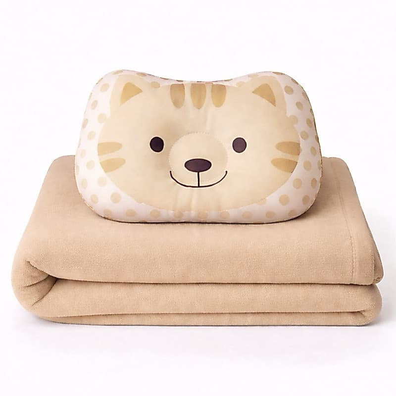 Kit Manta Pet Soft 80x90cm + Travesseirinho 25x25cm Estampado para Cachorro e Gato 🐶
