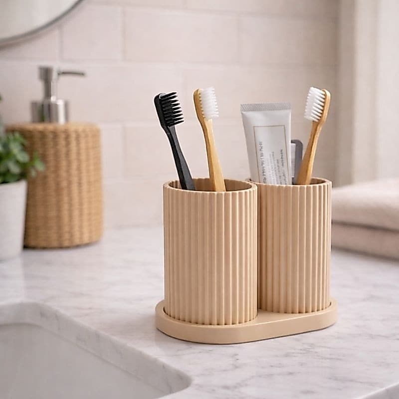 Porta Escova de Dentes Multiuso | Porta Canetas, Lápis e Utensílios | Organizador Moderno para Banheiro e Escritório