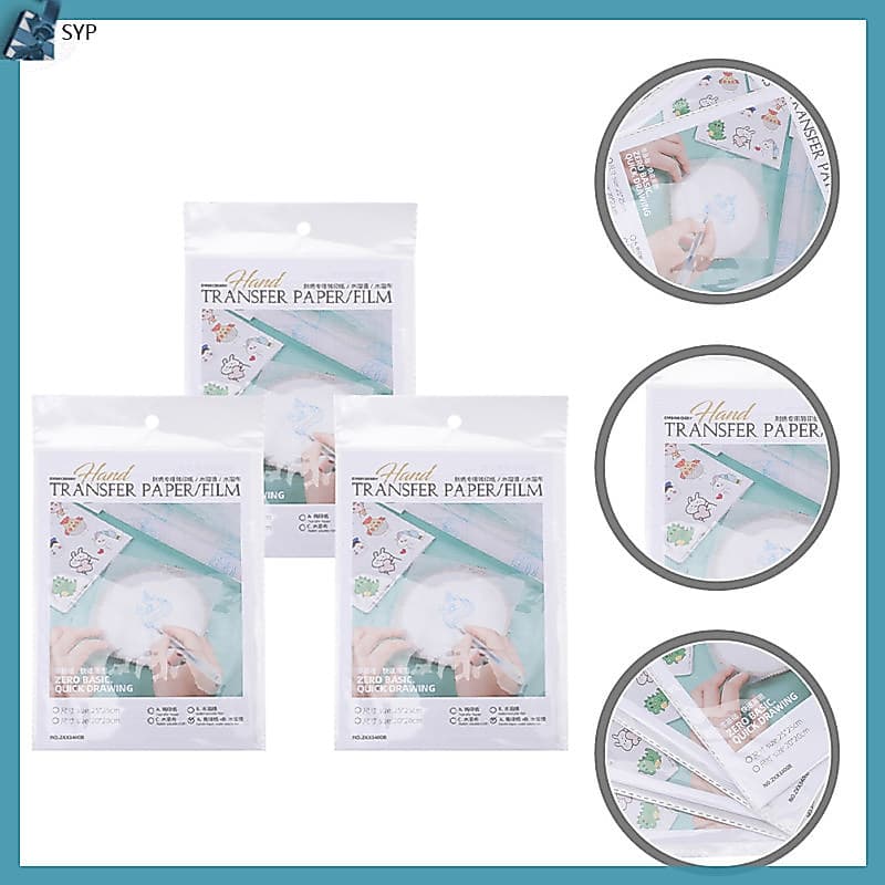 📷 1Conjunto Suprimentos DIY Papel Transferência Bordado Branco