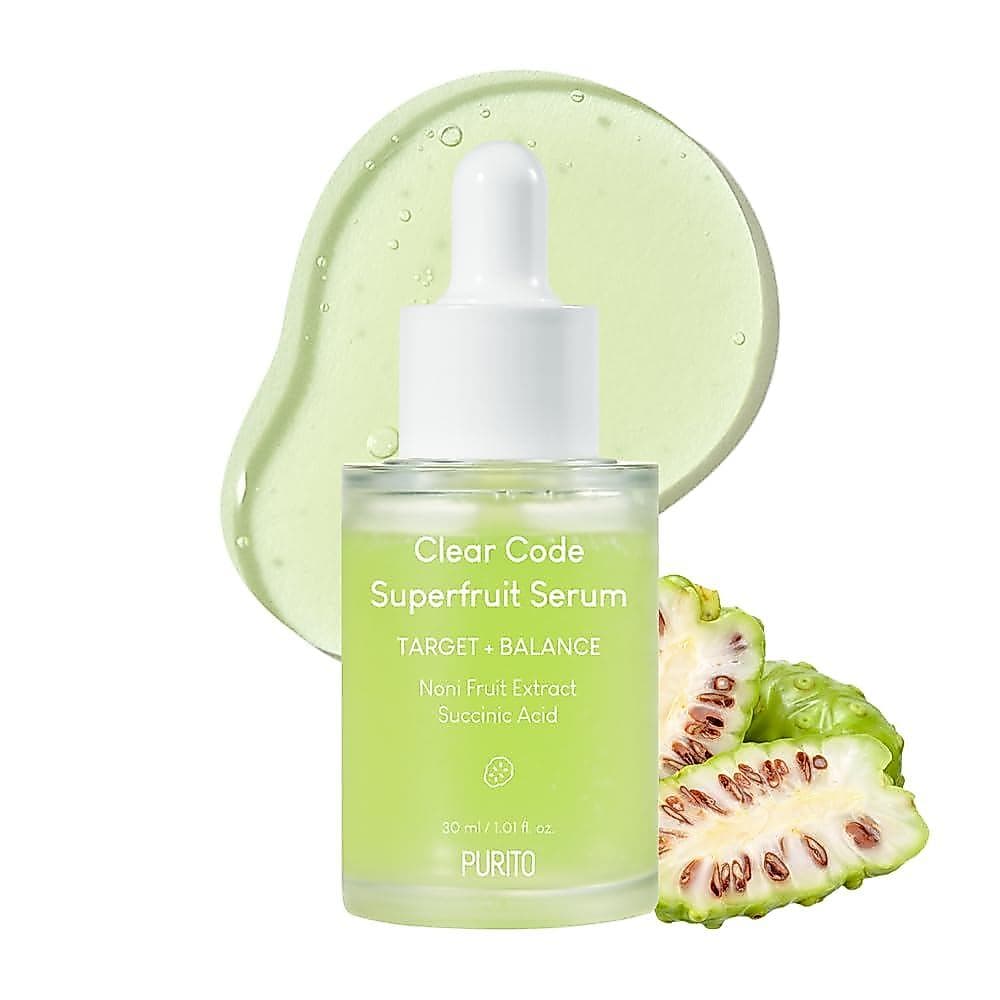 PURITO Clear Code Superfruit Serum 30ml/1.01 fl.oz., Solução Clarificante de Nova Geração com Extrato de Fruta Noni, Não