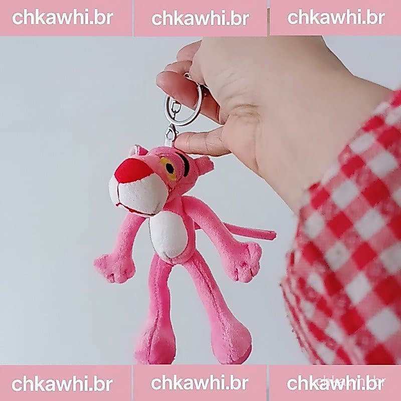 15cm Instagram Celebridade da Internet Pingente de Pelúcia Pantera Rosa Boneca Personagem Feminina Chaveiro de Tigre 0MD