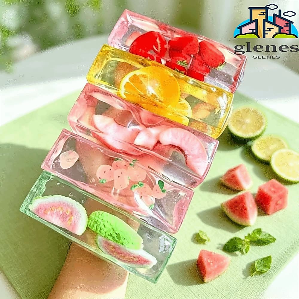 Brinquedo Mole De Cubo De Gelo De Frutas GLENES , Com Ascensão Lenta E Macia , Bastão De Gelatina De Recuperação