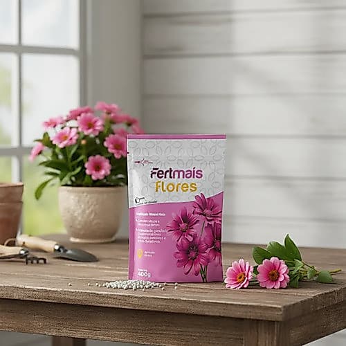 Fertilizante NPK 8-14-12 para Todas as Flores Completo Balanceado Estimula Formação e Crescimento