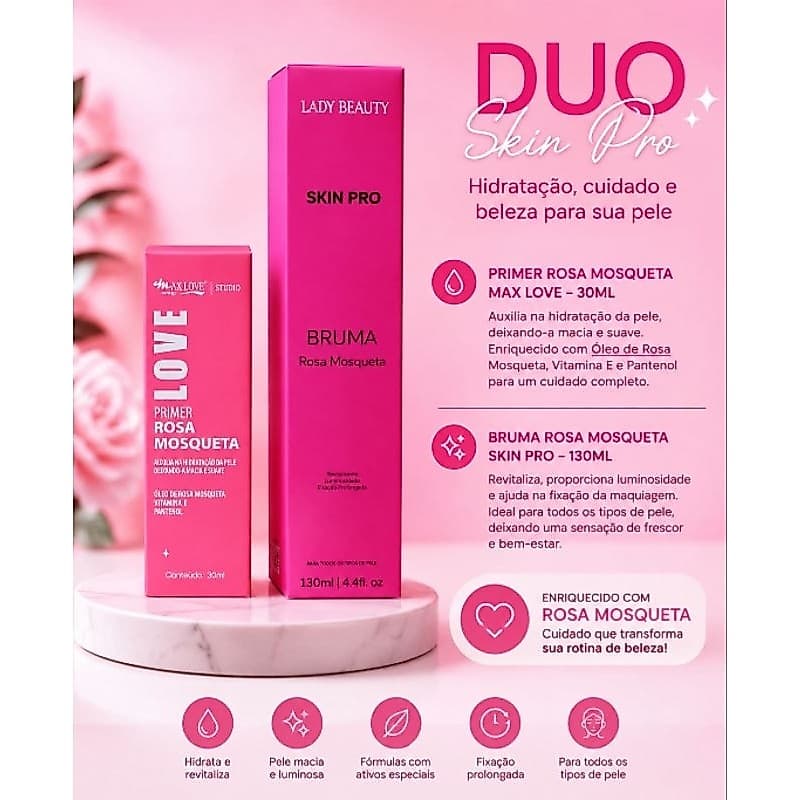 Kit Skin Pro Rosa Mosqueta – Primer + Bruma