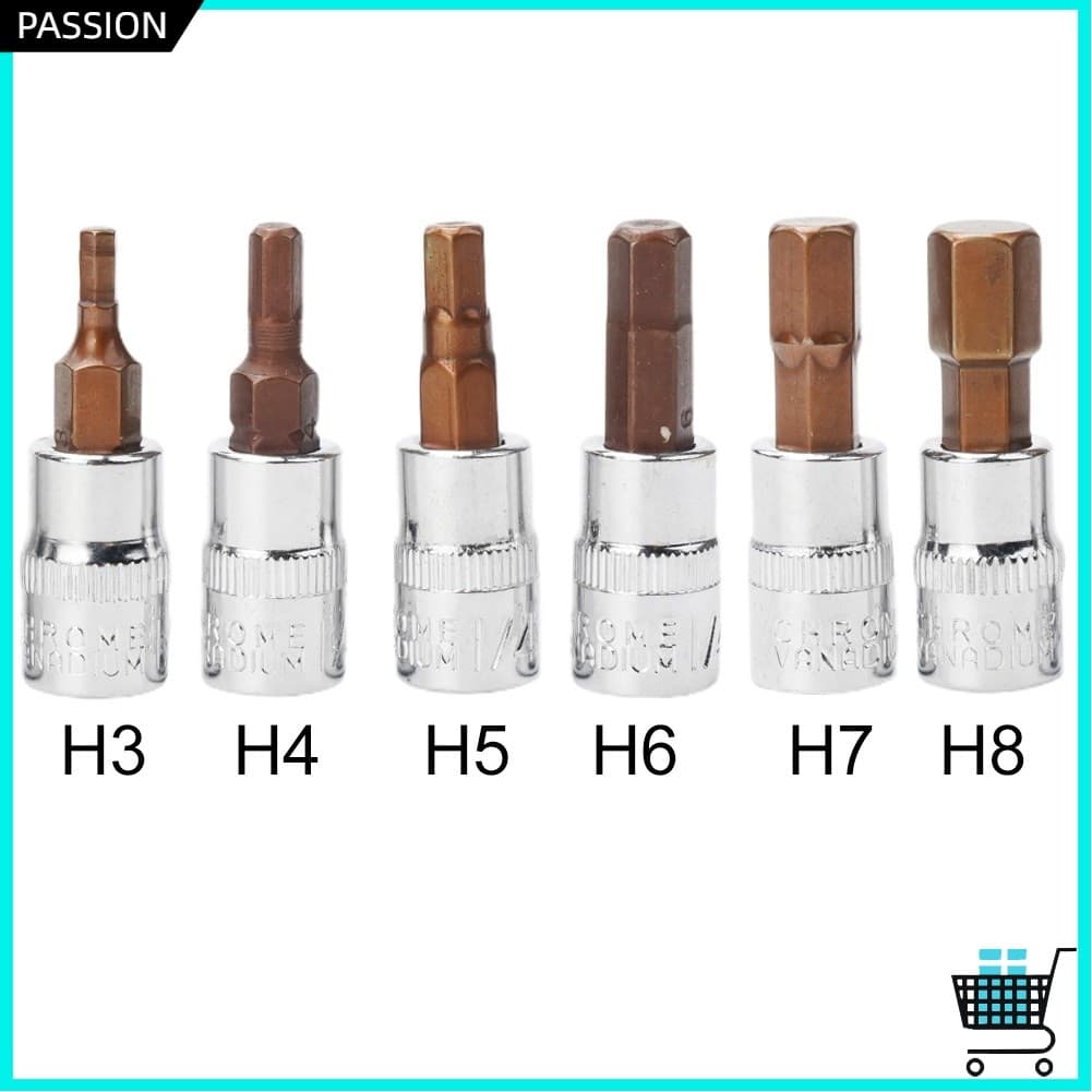 Hex 1 / 4 Polegada 1 Pcs Drive H3 H4 H6 Cabeça Ferramentas Chave De Fenda 6.35mm / 1 / 4 "