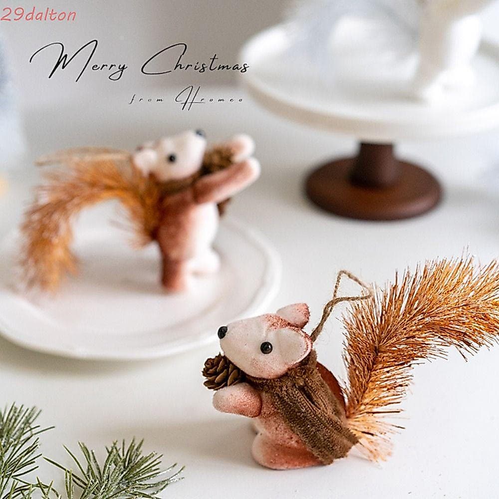 Pingente De Esquilo De Pinha De Natal DALTON , Enfeites Pendurados Simulação Fofos De Espuma , Decorações Criativas Requ