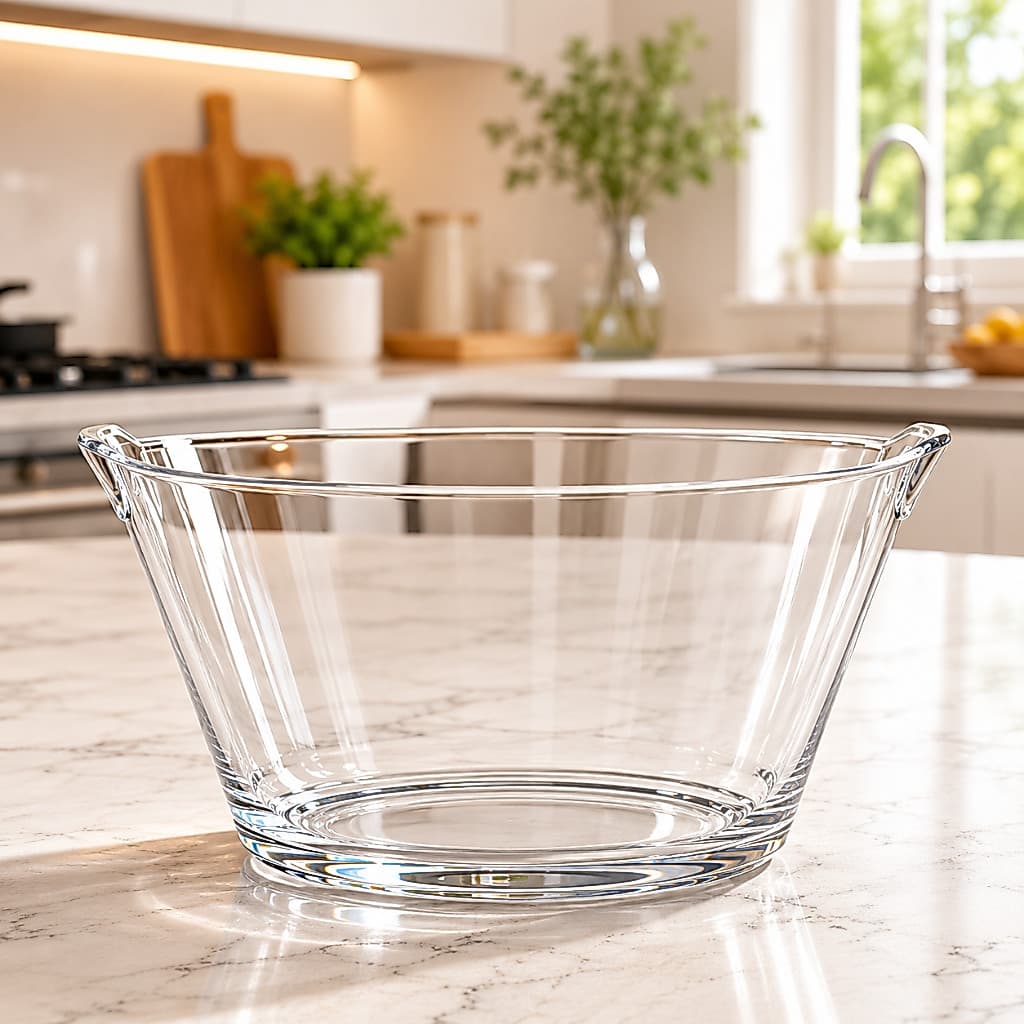Balde Multiuso Acrílico Premium 1,5L Transparente – Saladeira, Balde de Gelo e Pipoca –  BPA Free