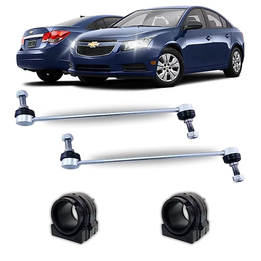 Kit Bieleta Bucha Barra Estabilizadora Dianteira Cruze 11/16