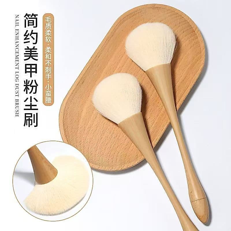 Simples estilo japonês Log cor cintura pequena fofo cerdas macias pincel de pó solto Blush pincel de maquiagem pincel de