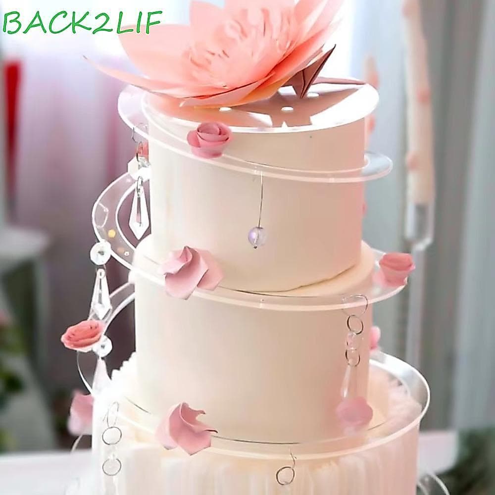 Suporte Em Camadas Espiral Para Bolo BACK2LIF , Rack De Dobrável Acrílico , Guirlanda DIY Transparente
