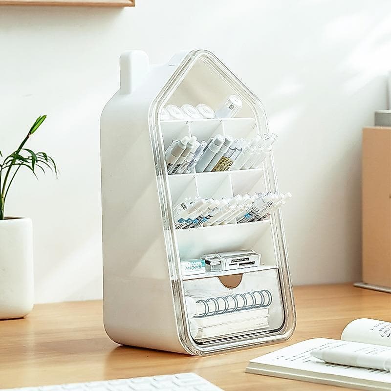 Suporte para caneta de escritório, caixa de armazenamento, inserção Diagonal, mesa de estudante, artigos diversos, caixa
