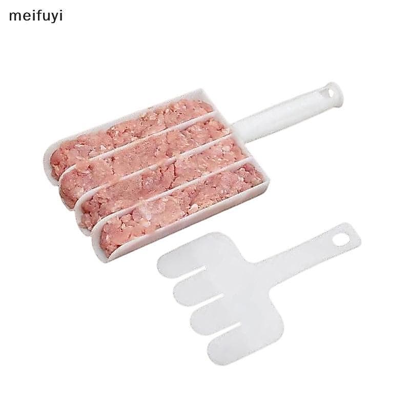 [MF] Fabricante De Almôndegas Triplas De Cozinha Criativa , Colher De Bola De Carne Com Bolas De Pá De Corte , Sem Sti [
