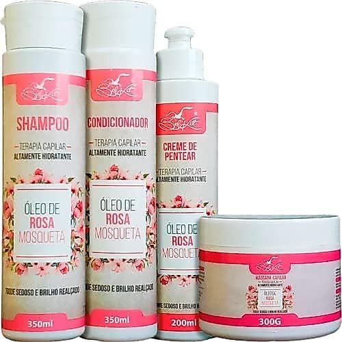 Kit Capilar Óleo De Rosa Mosqueta Belkit Terapia Hidratante
