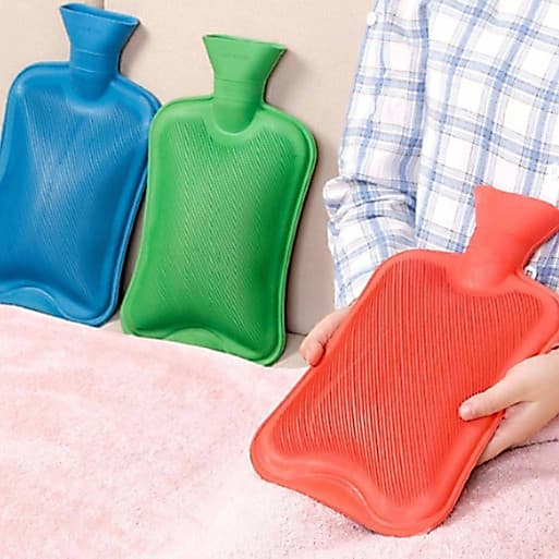 Bolsa Térmica Compressa Borracha Água Quente E Fria 1 e 2 Litros Para Cólica Dor Lombar Pescoço