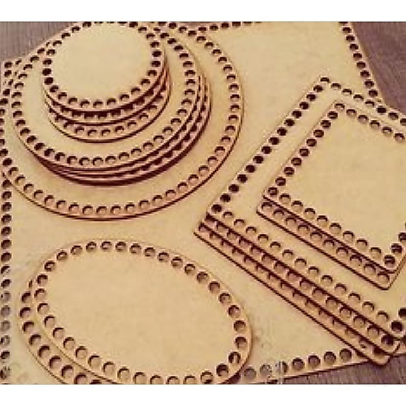 Kit Bases Crochet Personalizado MDF CRU (CONFORME DESCRIÇÃO)