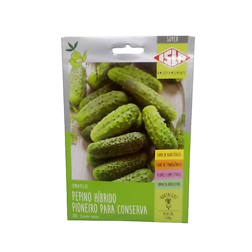 70 Sementes De Pepino Para Conserva - Mini Pepino Hibrido Pioneiro 05 gr. (11531)