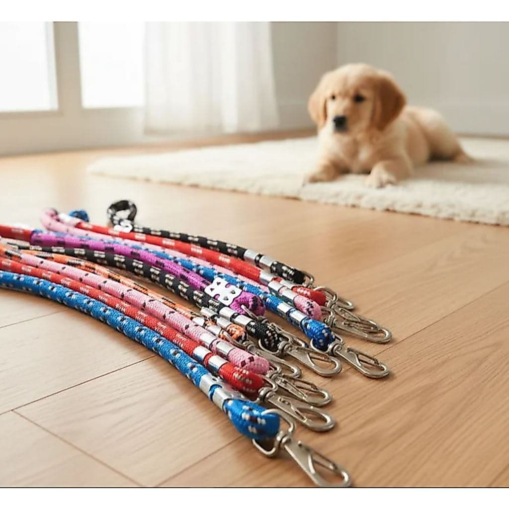 Guia de corda para cães 1metro X 10mm Kit c/5 unidades