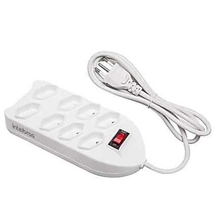 Filtro De Linha Branco 8 Tomadas Cabo 1,5m Intelbras Epe 1008+ Bivot
