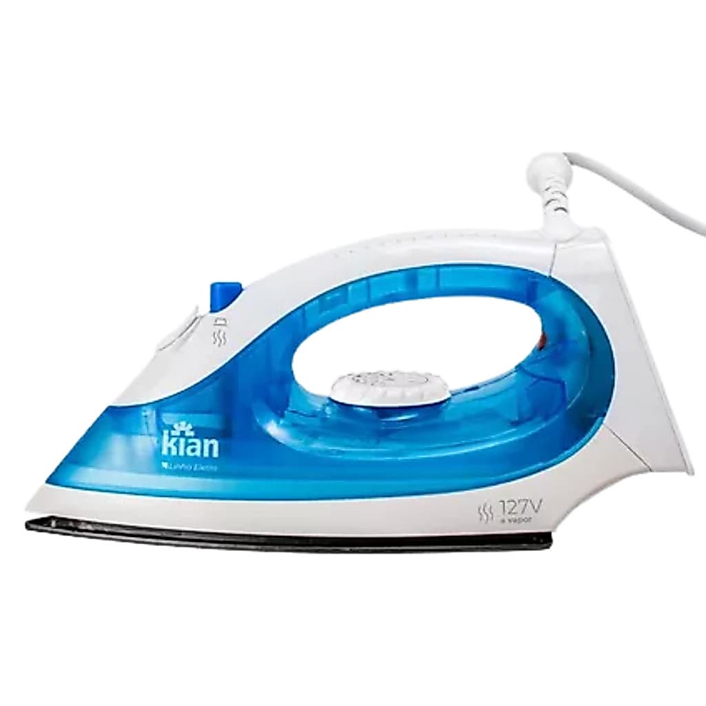 Ferro A Vapor 127v Ou 220v 1300w Antiaderrente Azul