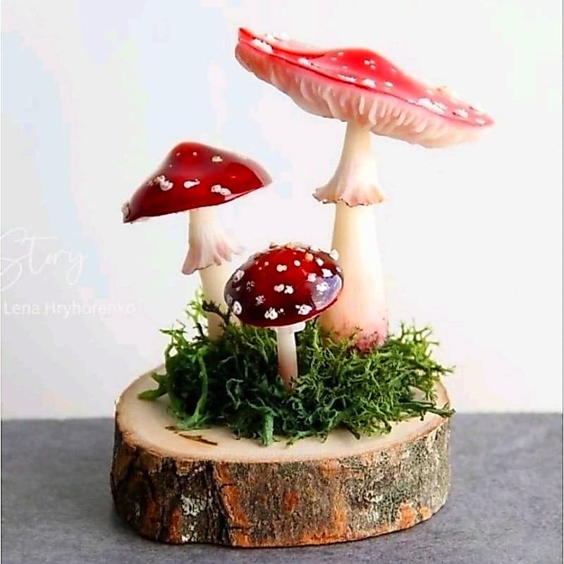 Peça decorativa e Incensário Cogumelos, decoração de ambientes /Artesanato