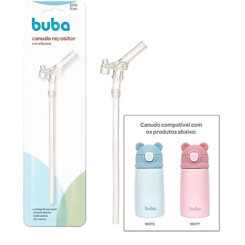 Canudo Repositor Refil em Silicone Garrafinhas Buba - Varios Modelos
