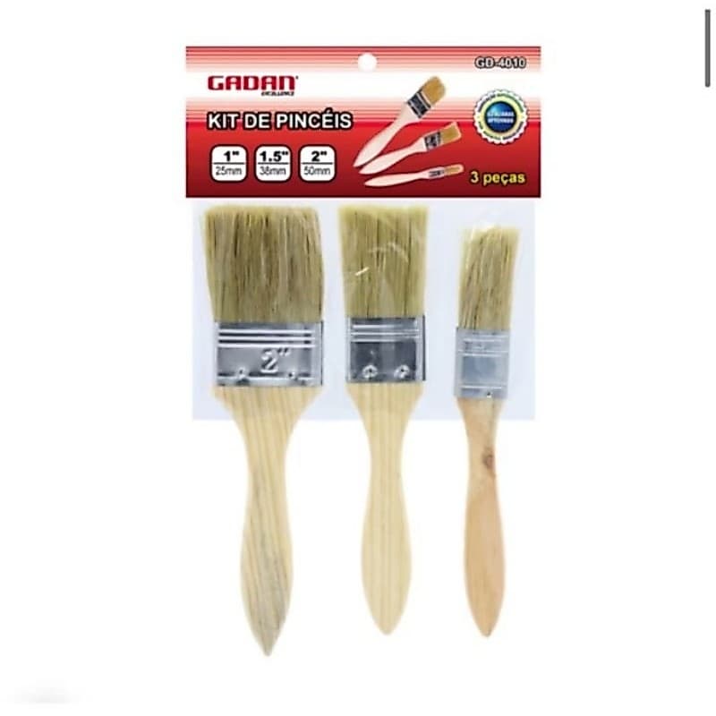 kit pincel para pintura gadan Excellence 3 pcs
