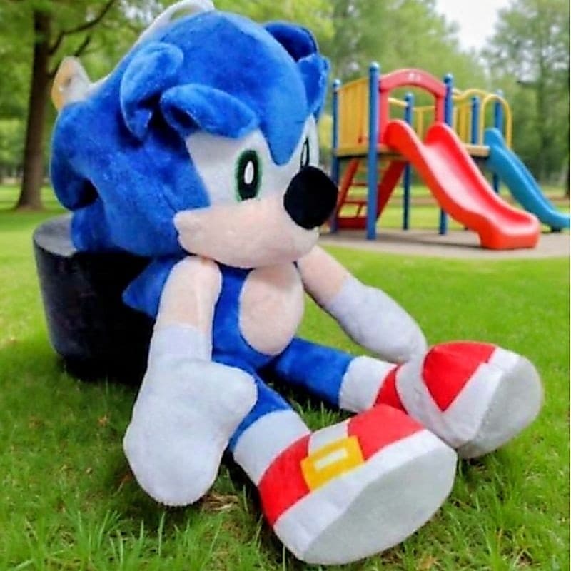Pelúcia Sonic Musical - 30 cm - Antialérgico - Brinquedo - Boneco do Sonic.