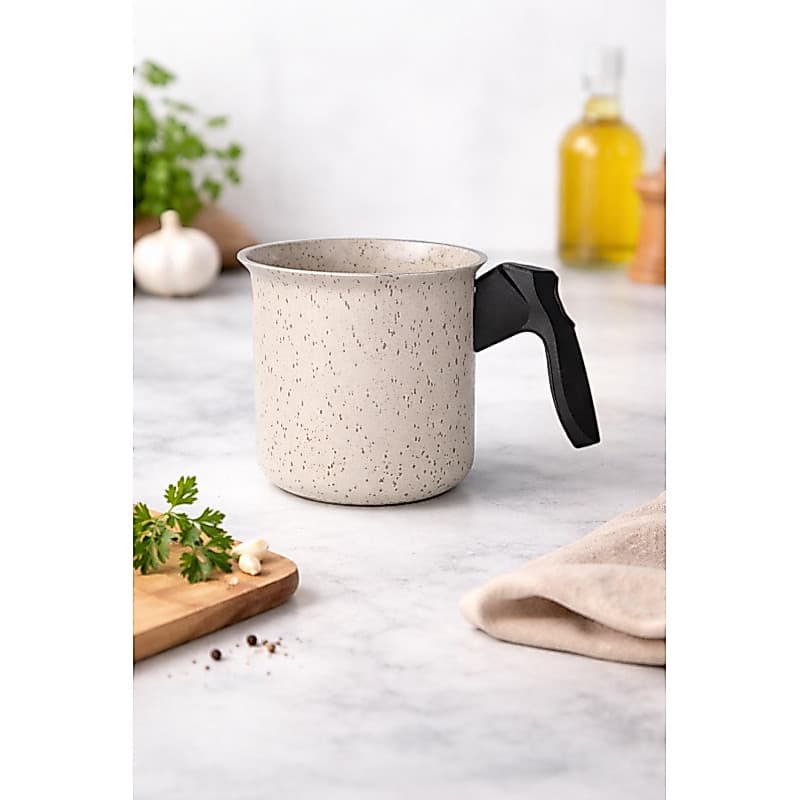 Canecão/Leiteira 10cm 850ml 1,2mm Antiaderente Teflon com cabo em Baquelite