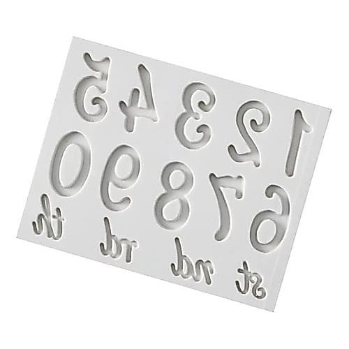 Molde De Silicone Números Para Confeitaria E Biscuit