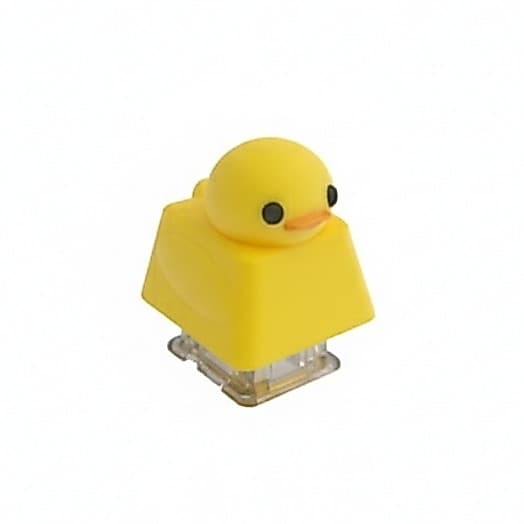Keycap Pato Amarelo Personalizado | Decoração para Teclado Mecânico | Estilo Geek e Divertido