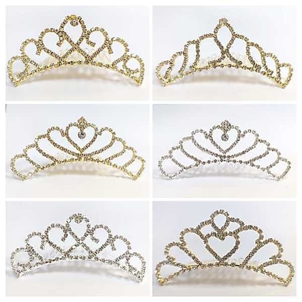 Tiara Coroa Pente Princesa/ Noivas/festa Strass Debutantes