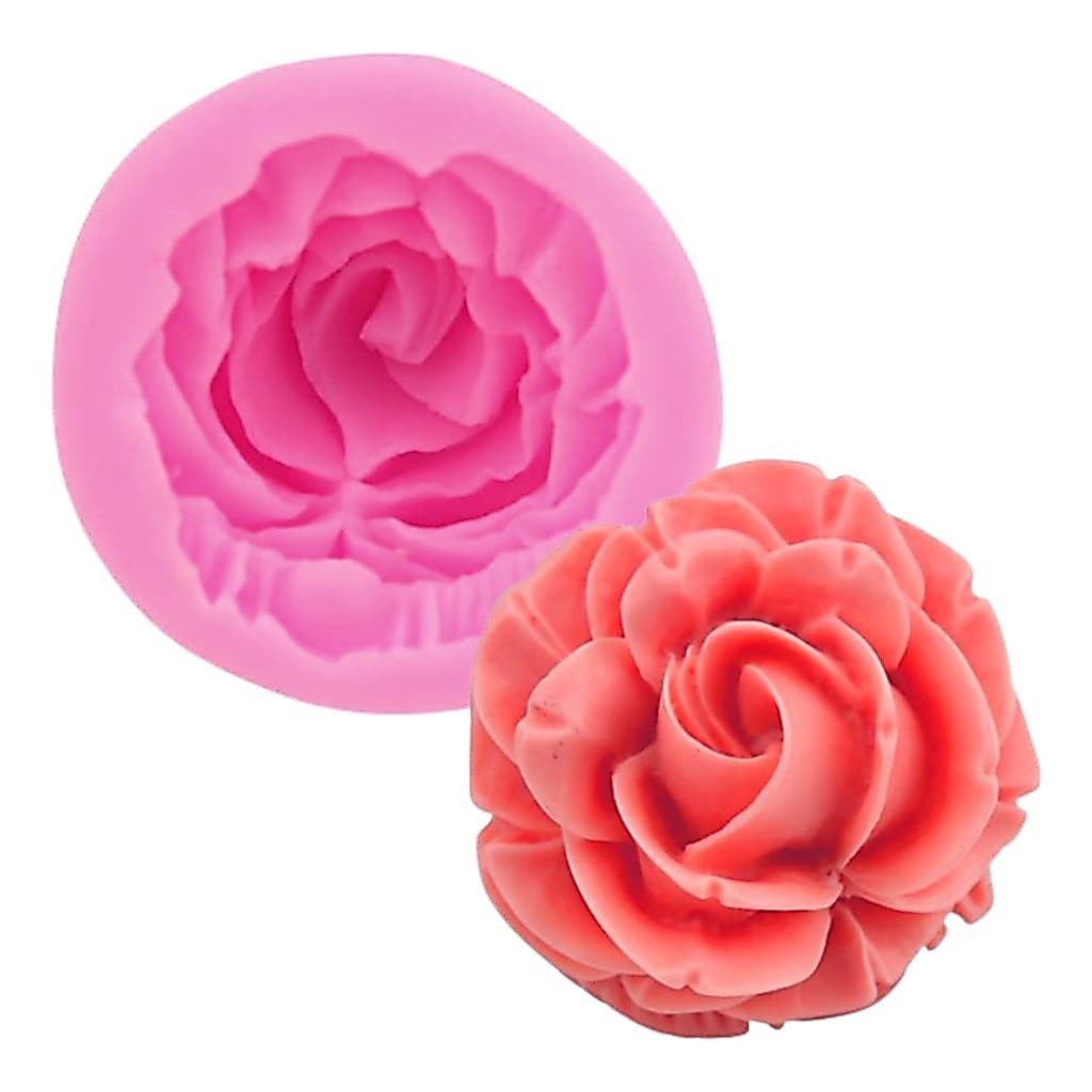 Molde Forma Silicone Sabonete Vela Mini Rose Rosa Flor