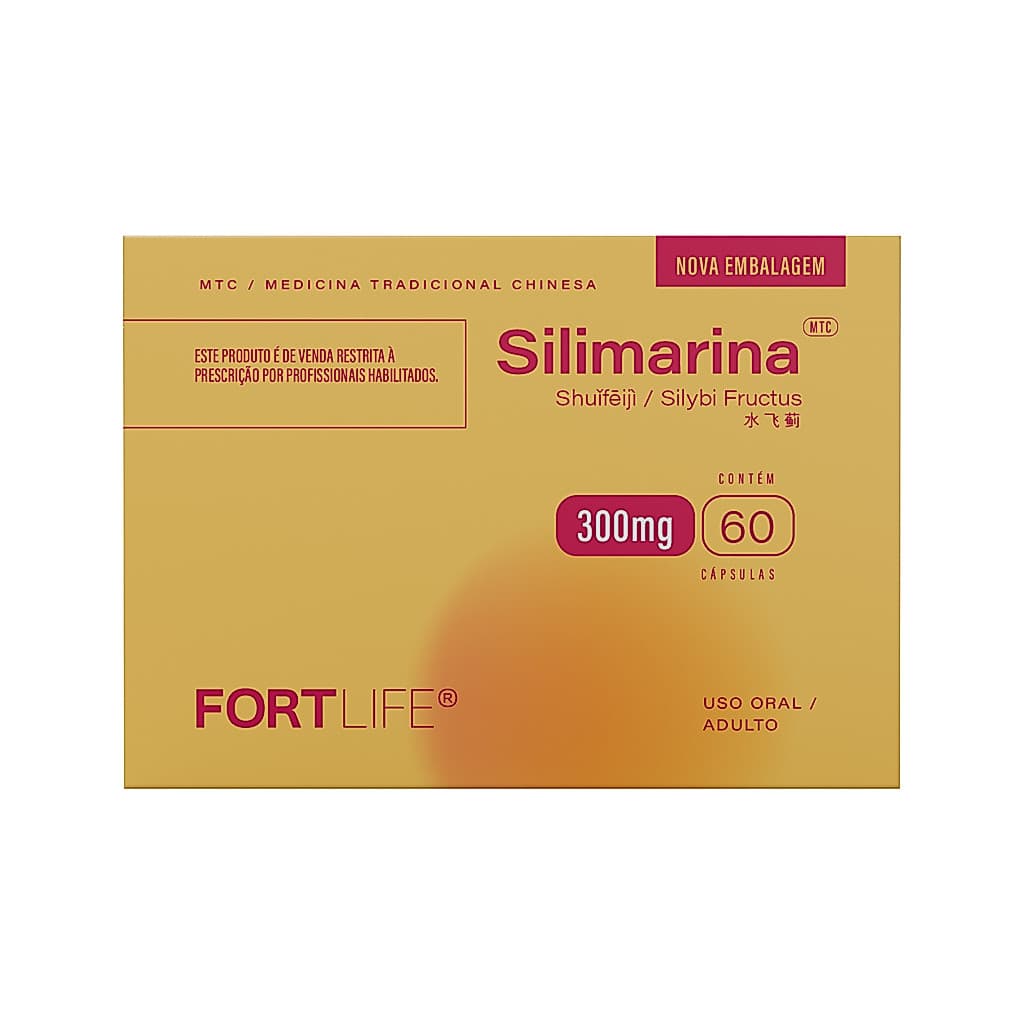 Silimarina (Proteção Hepática) 300mg 60 Cápsulas FORTLIFE