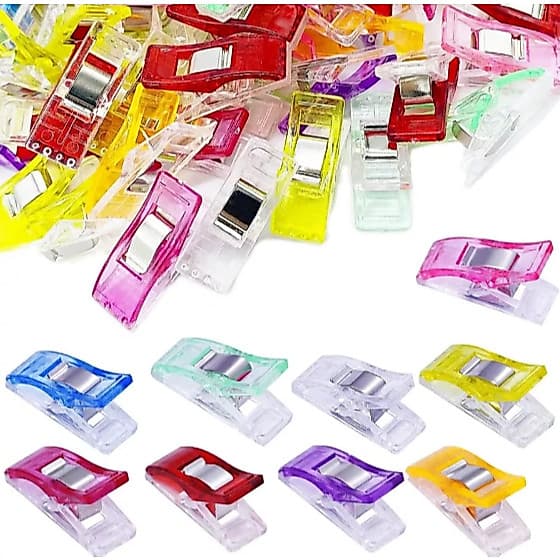 MINI PRENDEDOR CLIPS PARA COSTURA, ARTESANATO E PATCHWORK - KIT COM 10/25 OU 50 UNDS
