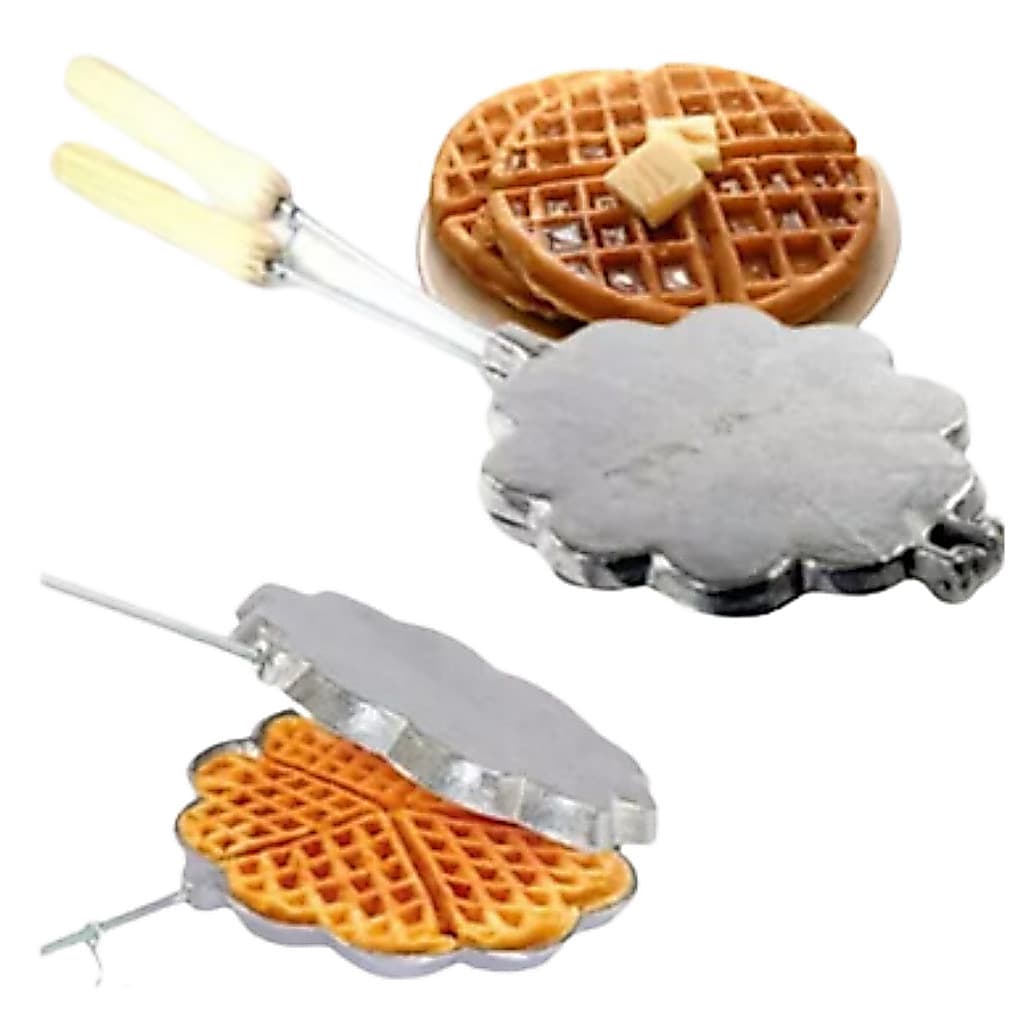 Forma Maquina Para  Waffle Waffer Em Casa Profissional Aluminio