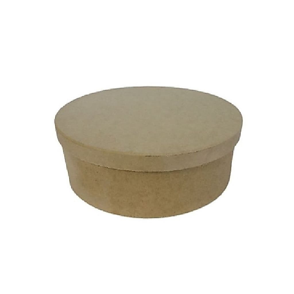 Kit com 12 Caixas Redondas em MDF 20x7 porta Lembrancinha Convite Casamento Padrinhos Multiuso