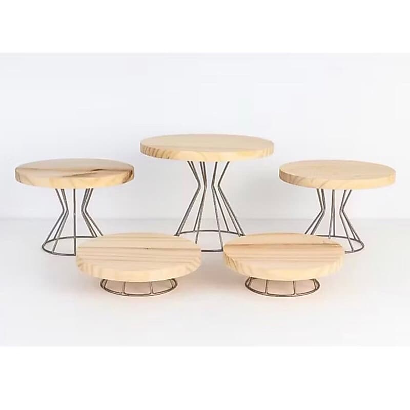 Kit Boleira e Doceiras 5 Peças Decoração Festas Aniversários Eventos