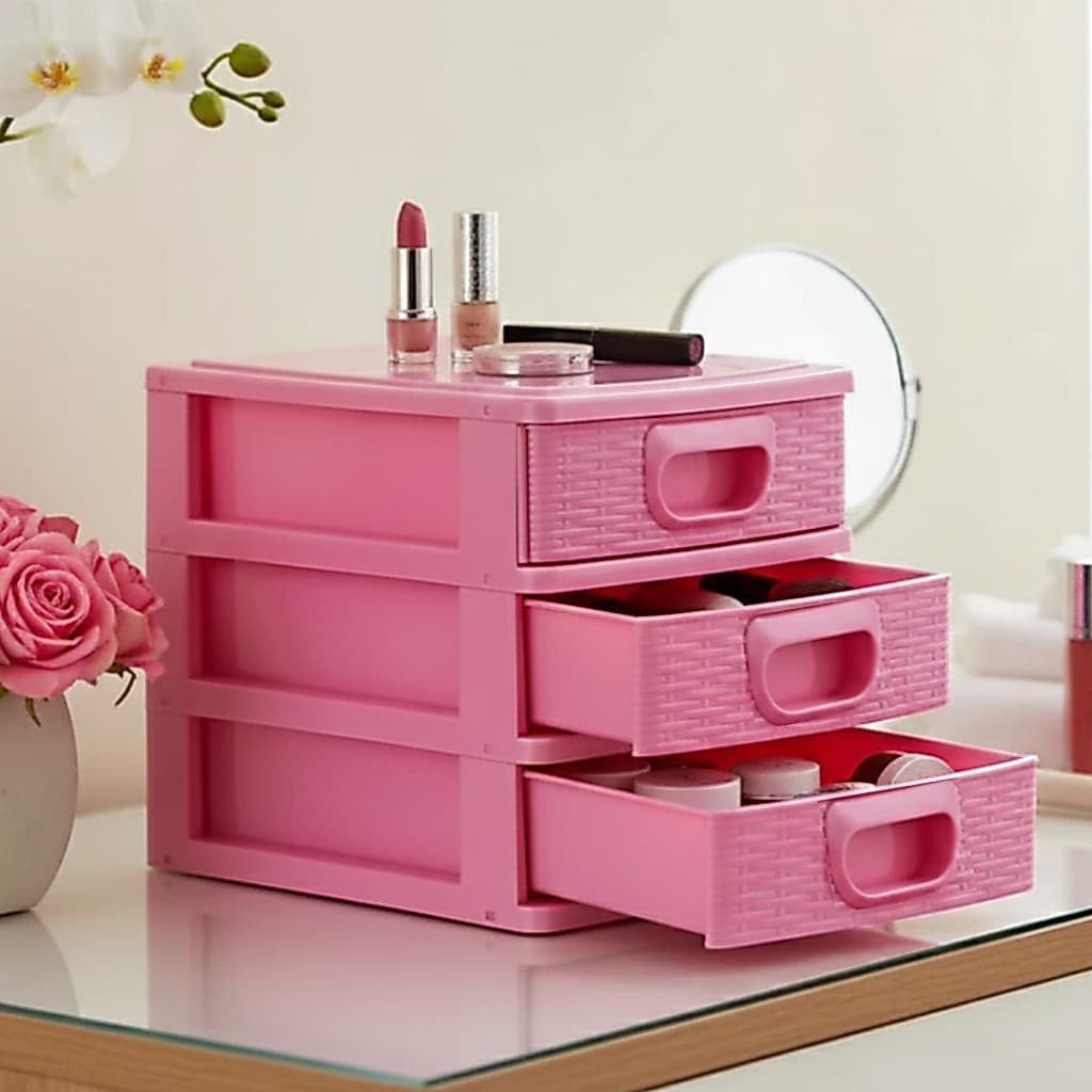 Organizador Multiuso com 3 Gavetas Mini Gaveteiro Compacto