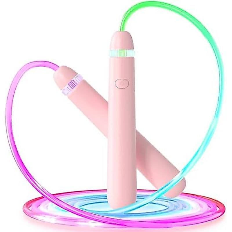 Corda De Pular Iluminada Por LED Para Crianças E Adultos , Brilhante Ajustável Meninos Meninas Luminosa Colorida Fitness