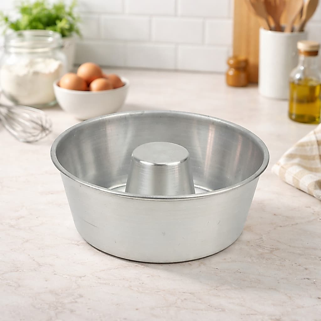 Forma Para Bolo e Pudim Nº16 Alumínio Polido Uso em Airfryer