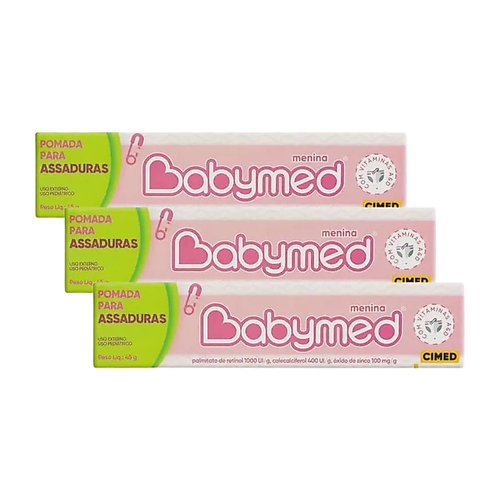 Pomada Para Assaduras Babymed Rosa 45g | Proteção e Hidratação | Cuida da Pele Sensível do Bebê