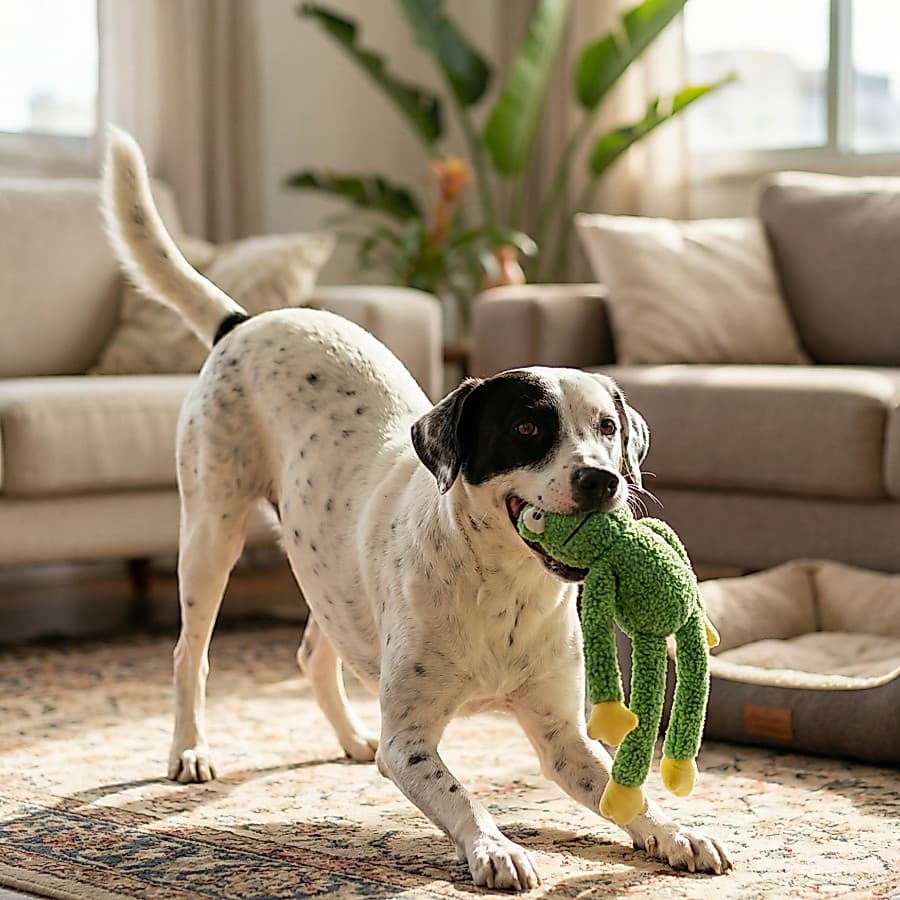 Brinquedo para cachorro Pelúcia Sapo 40cm - Mordedor canino