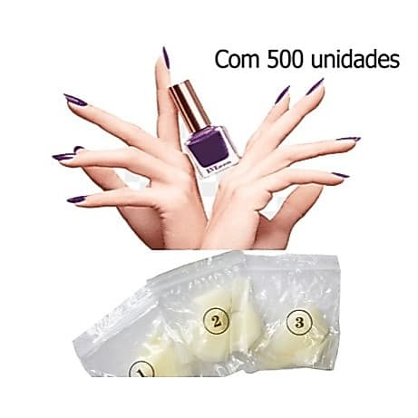 500 Unhas Postiças Manicure Para Unhas em Gel Ponteira Unha Postiça Transparente Curvatura C