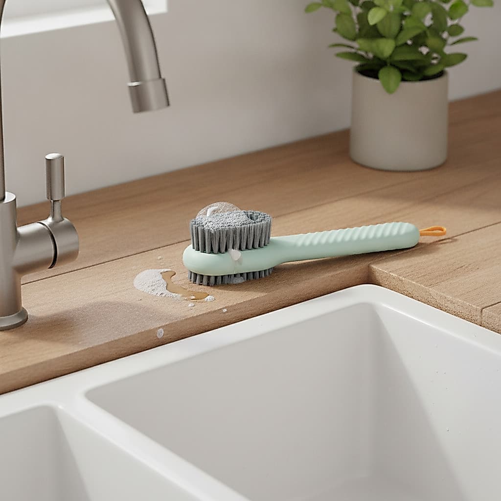 Escova Multiuso com Dosador de Sabão Integrado para Cozinha Limpeza Geral Ergonômica Durável