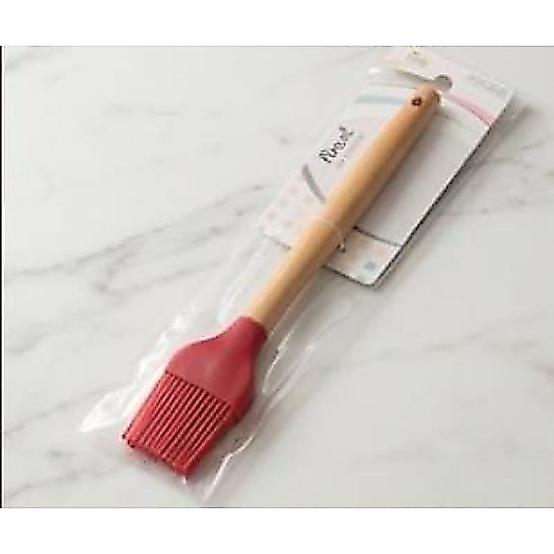 Pincel Culinário de Silicone 27,5cm Cabo de Bambu | Pincel para Churrasco, Manteiga, Azeite, Molhos e Confeitaria