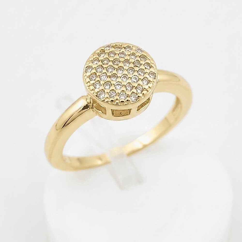 Anel Chuveirinho Banhado em Ouro 18k Cravejado  16