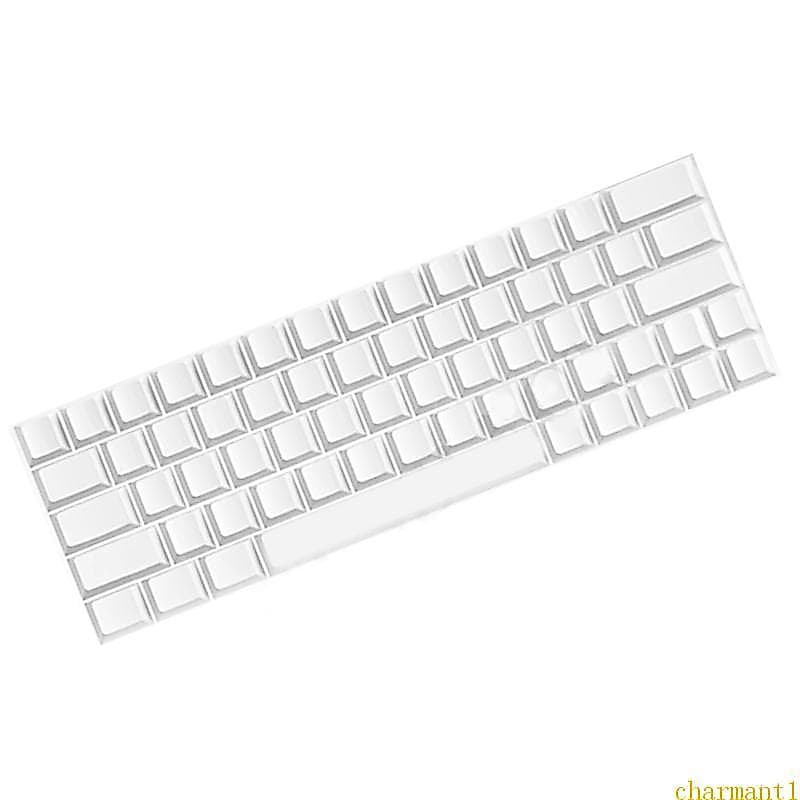 charmant 64 Teclas Perfil Original PBT Branco Tingimento Sublimação Keycaps Gravura Keycap Para Interruptores